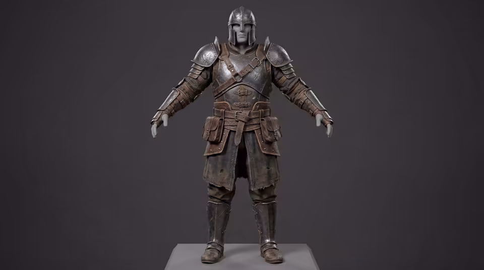 3D armor texture preview